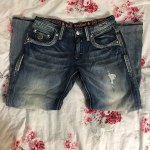 Men’s Distressed Rock Revival Jeans